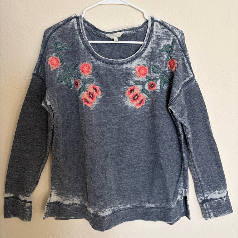 Lucky Brand Embroidered Floral Top - Women’s Size M